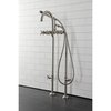 Aqua Vintage CCK8108DX Freestanding Tub Faucet with Supply Line, Stop Valve, Brushed Nickel CCK8108DX